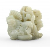 CHINESE PALE CELADON JADE CARV