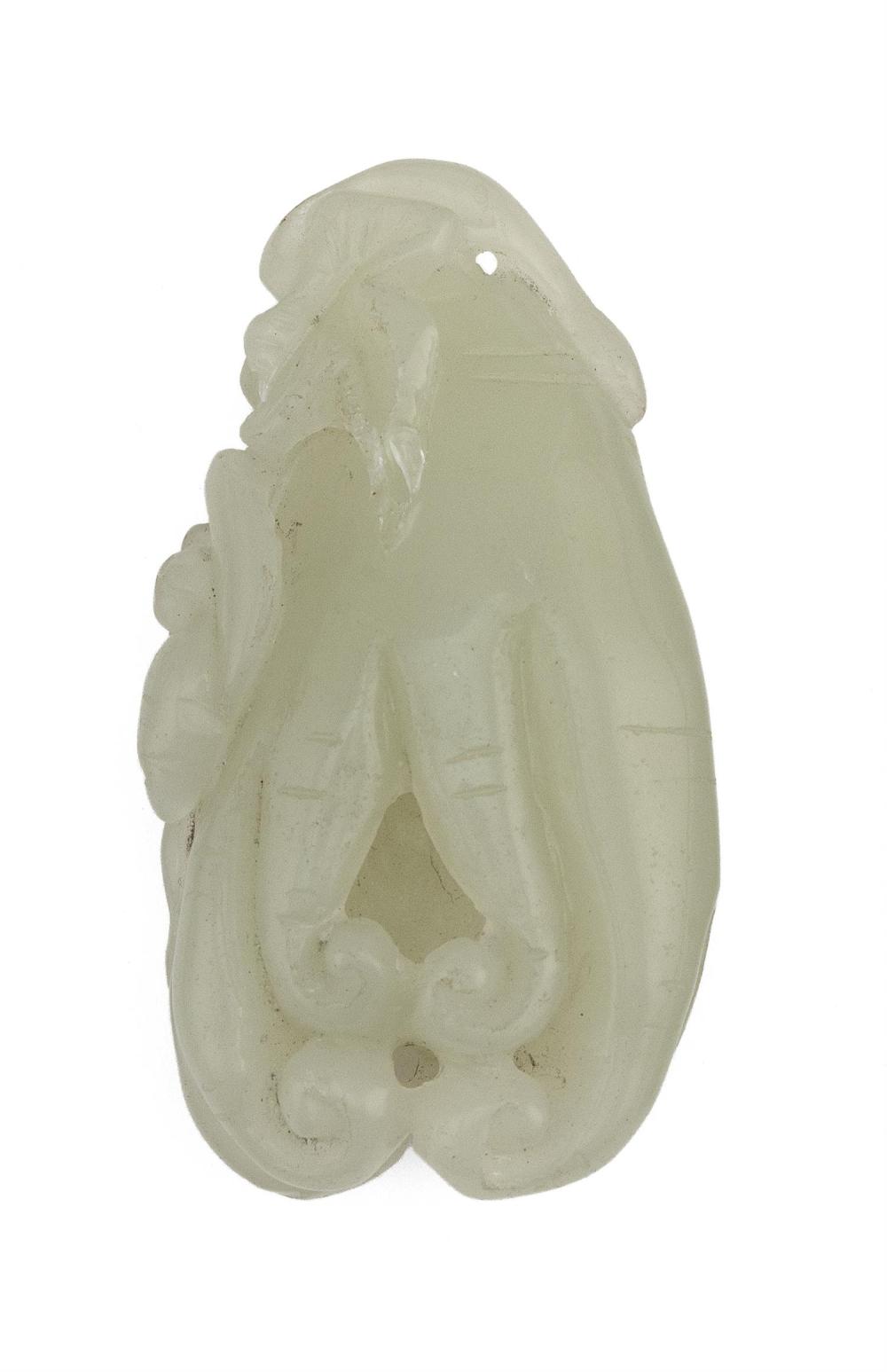 CHINESE PALE CELADON JADE CARVING