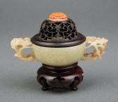 CHINESE PALE CELADON JADE LIBA