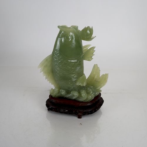 CHINESE PALE GREEN JADE CARPChinese