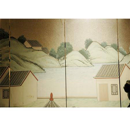 Chinese Paper Eight-Panel Screen