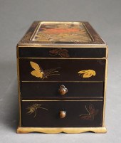 CHINESE PARCEL GILT AND BLACK
