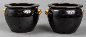 CHINESE PARCEL GILT BLACK CERA