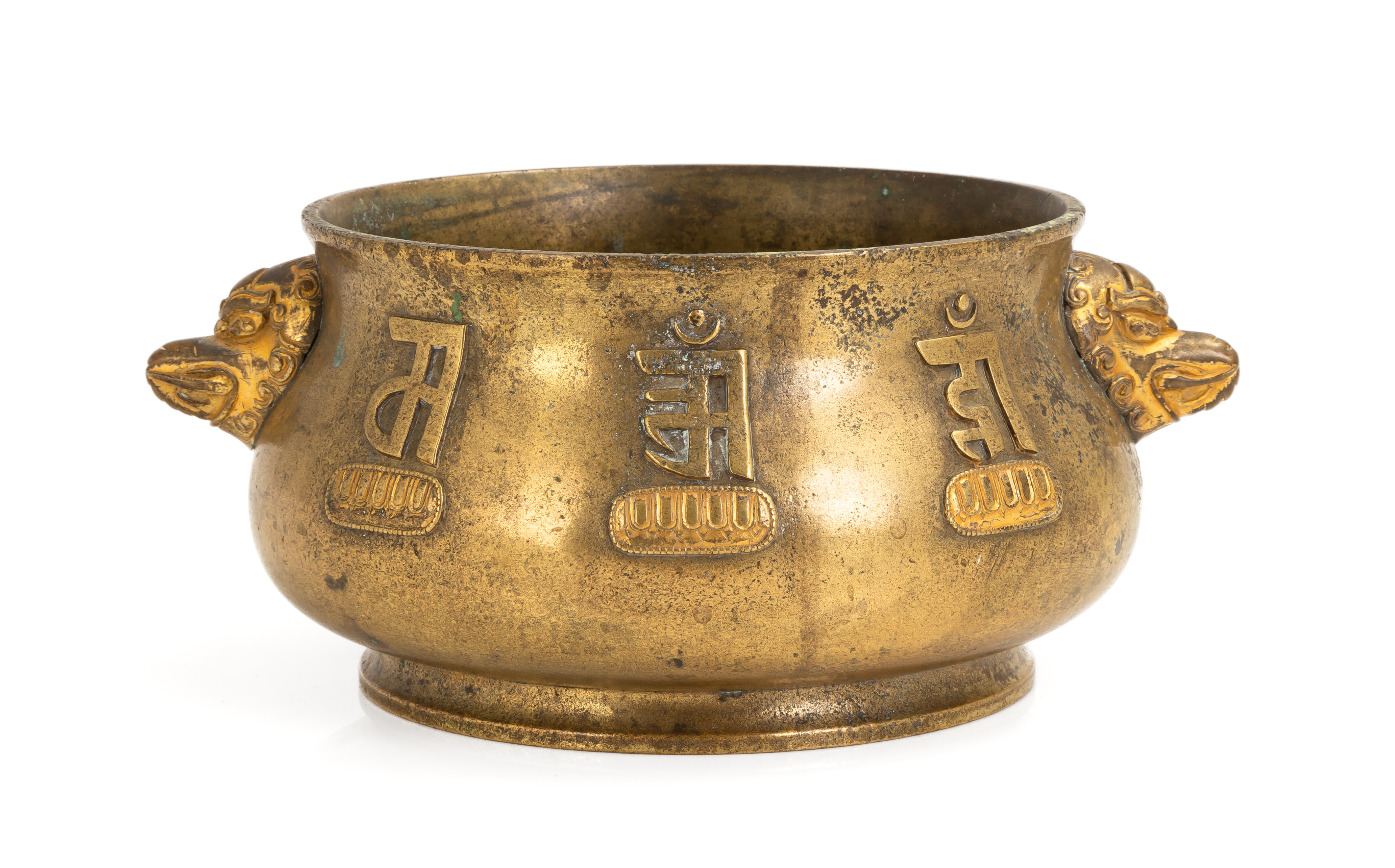 CHINESE PARCEL GILT BRONZE
