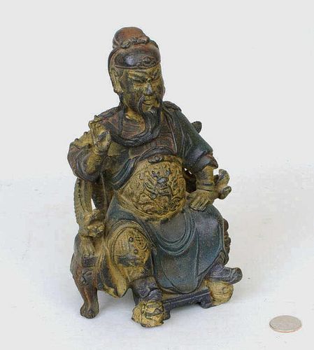 CHINESE PARCEL GILT BRONZE SEATED