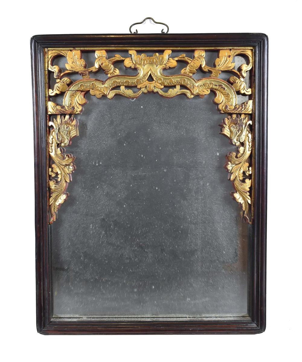 CHINESE PARCEL GILT HARDWOOD