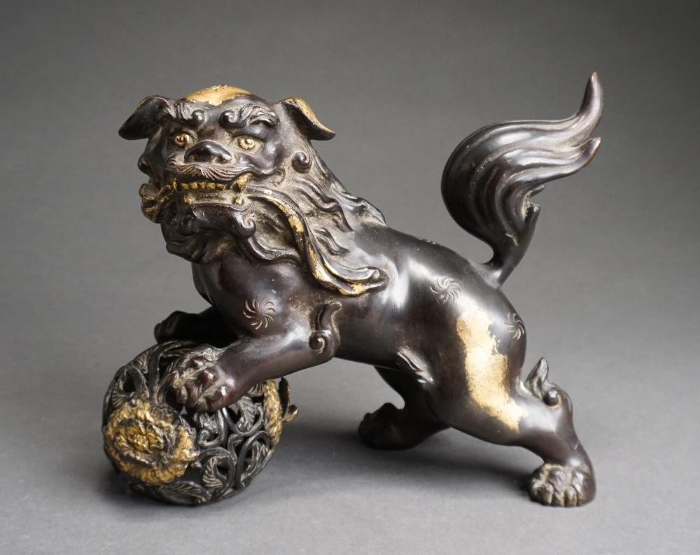 CHINESE PARCEL GILT PATINATED