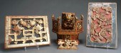 CHINESE PARTIAL GILT AND ROUGE