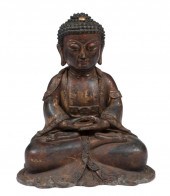 CHINESE PARTIAL GILT BRONZE BU