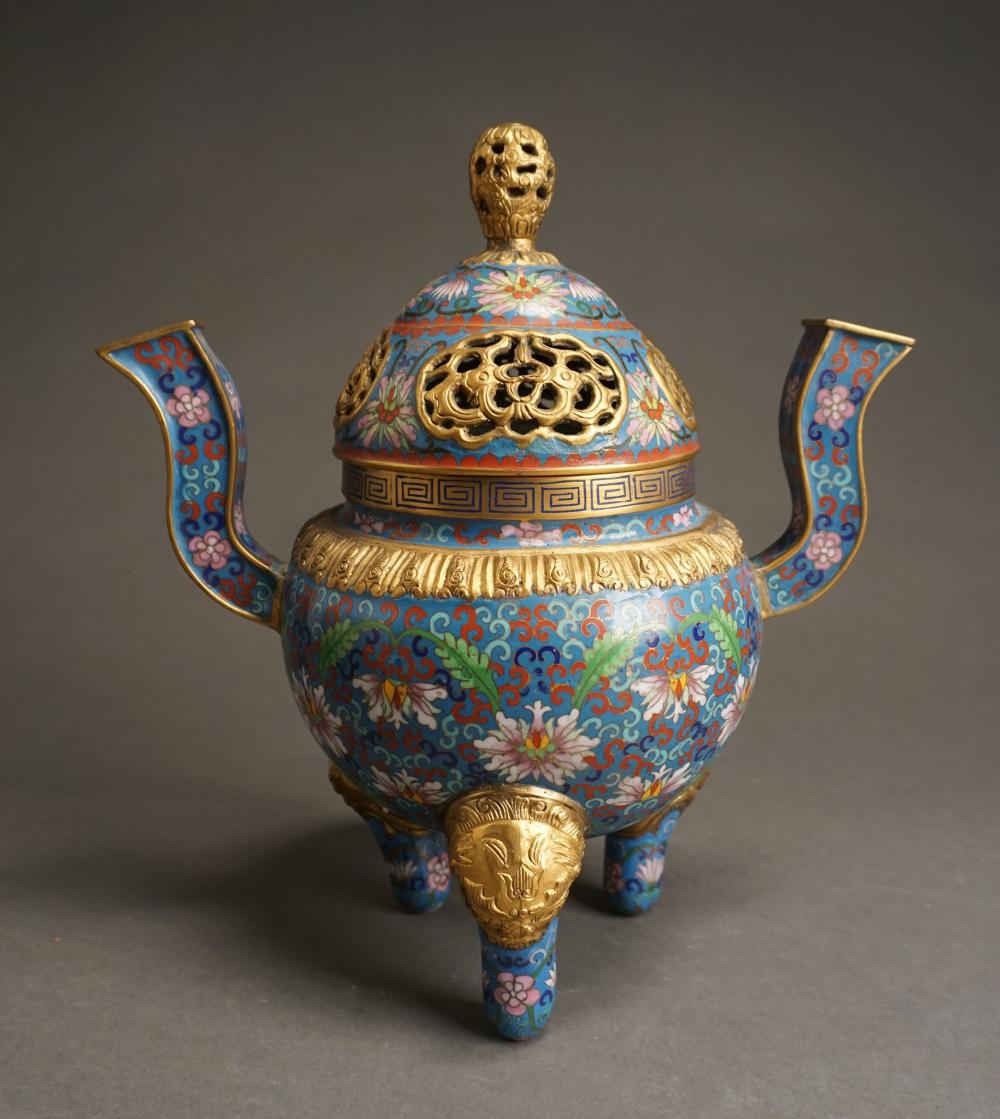 CHINESE PARTIAL GILT CLOISONNE