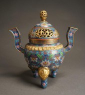 CHINESE PARTIAL GILT CLOISONNE
