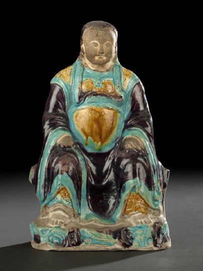 Chinese Partial-Glazed Figure of