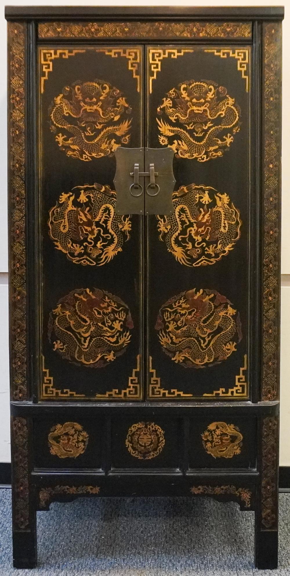 CHINESE PARTIAL RED AND GILT