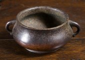 CHINESE PATINATED BRONZE CENSE