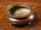 CHINESE PATINATED BRONZE CENSE