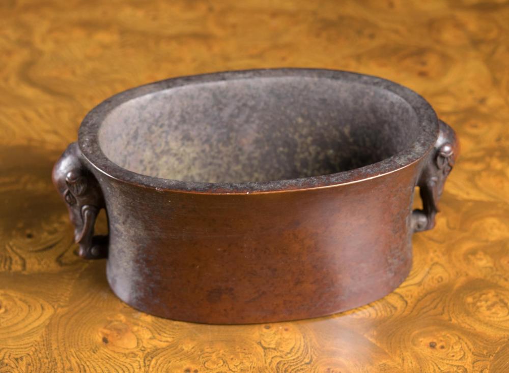 CHINESE PATINATED BRONZE