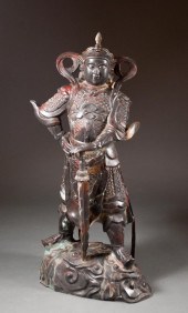 CHINESE PATINATED BRONZE IMMOR
