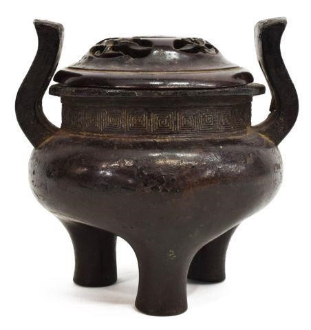 CHINESE PATINATED BRONZE RITUAL