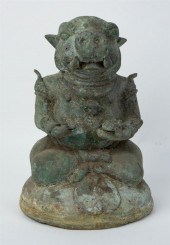 CHINESE PATINATED BRONZE ZODIA