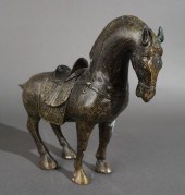 CHINESE PATINATED METAL FIGURE