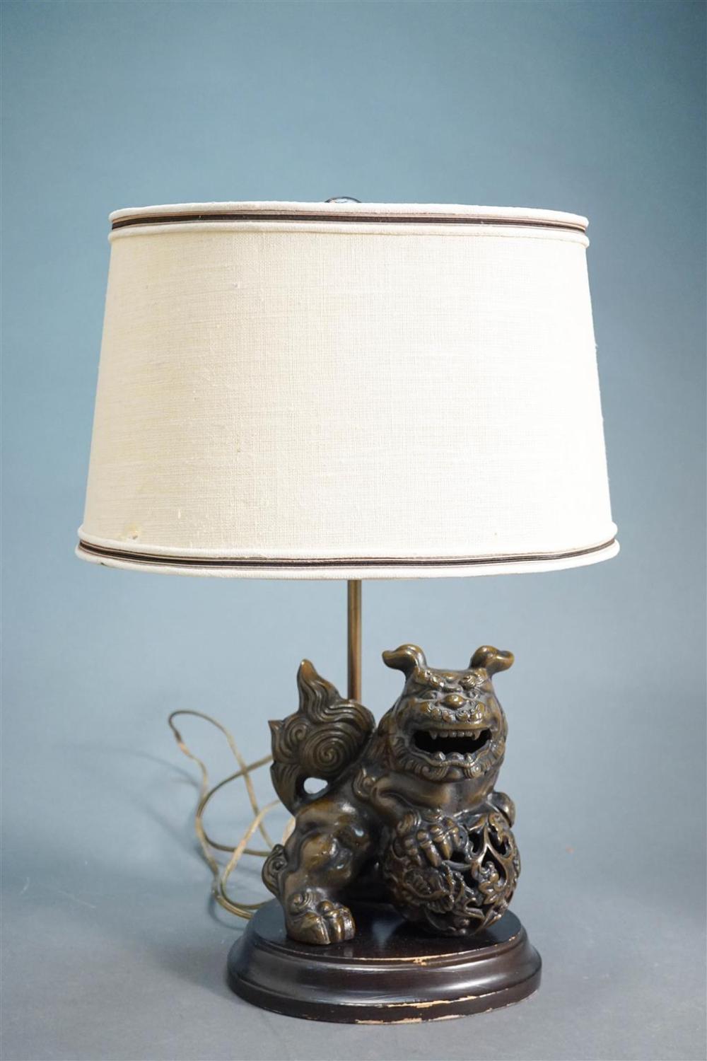 CHINESE PATINATED METAL FOO LION