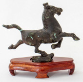 CHINESE PATINATED METAL SCULPT