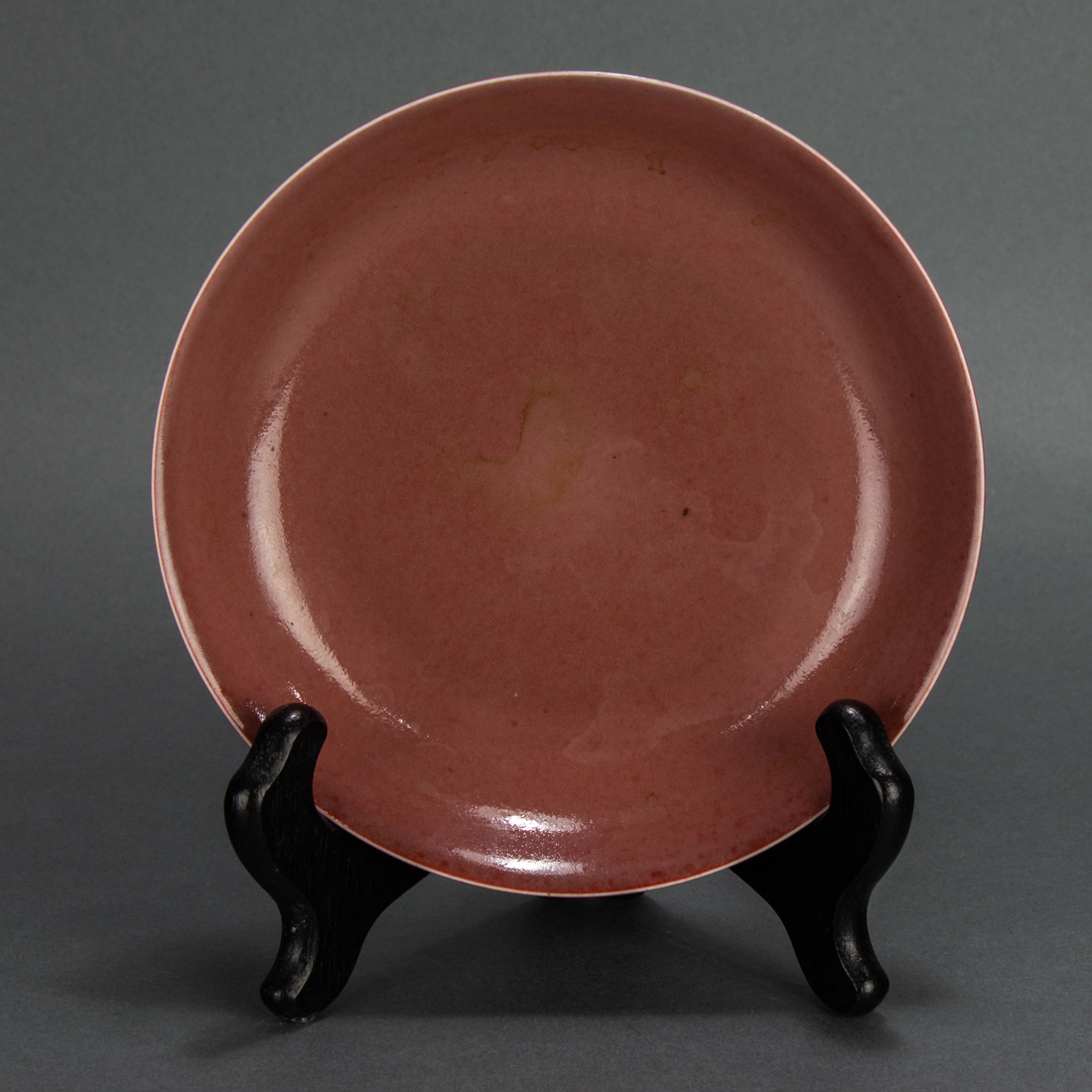 CHINESE PEACH-BLOOM GLAZED DISH