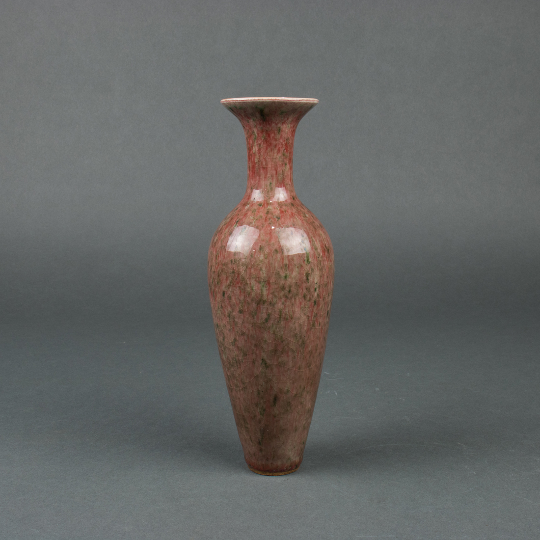 CHINESE PEACH-BLOOM GLAZED VASE