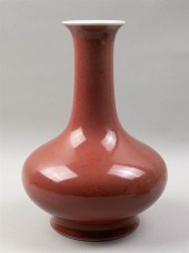 CHINESE PEACHBLOOM-GLAZED VASE