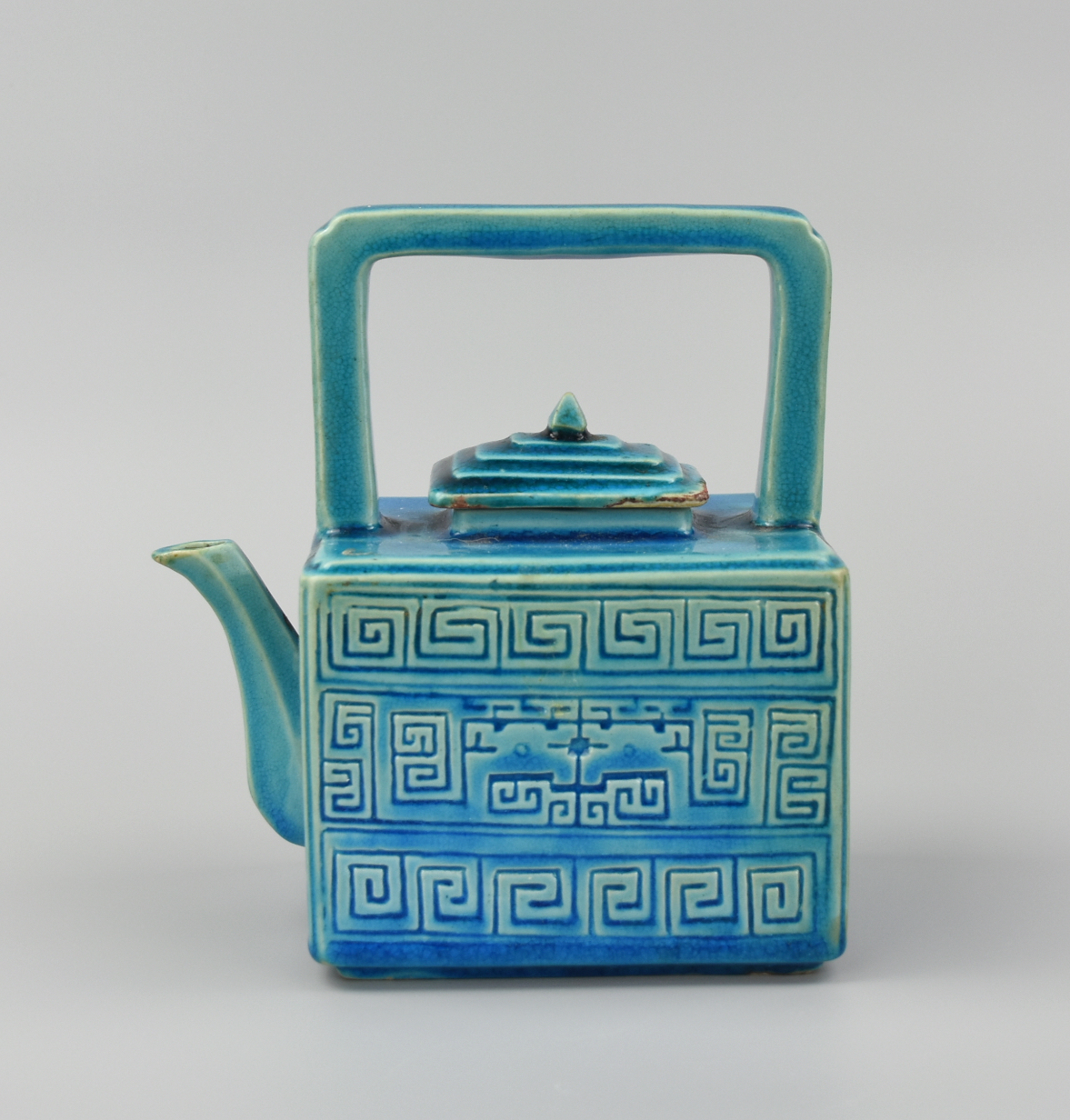 CHINESE PEACOCK GLAZED SQUARED
