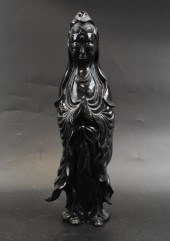 CHINESE PEKING GLASS CARVED GU