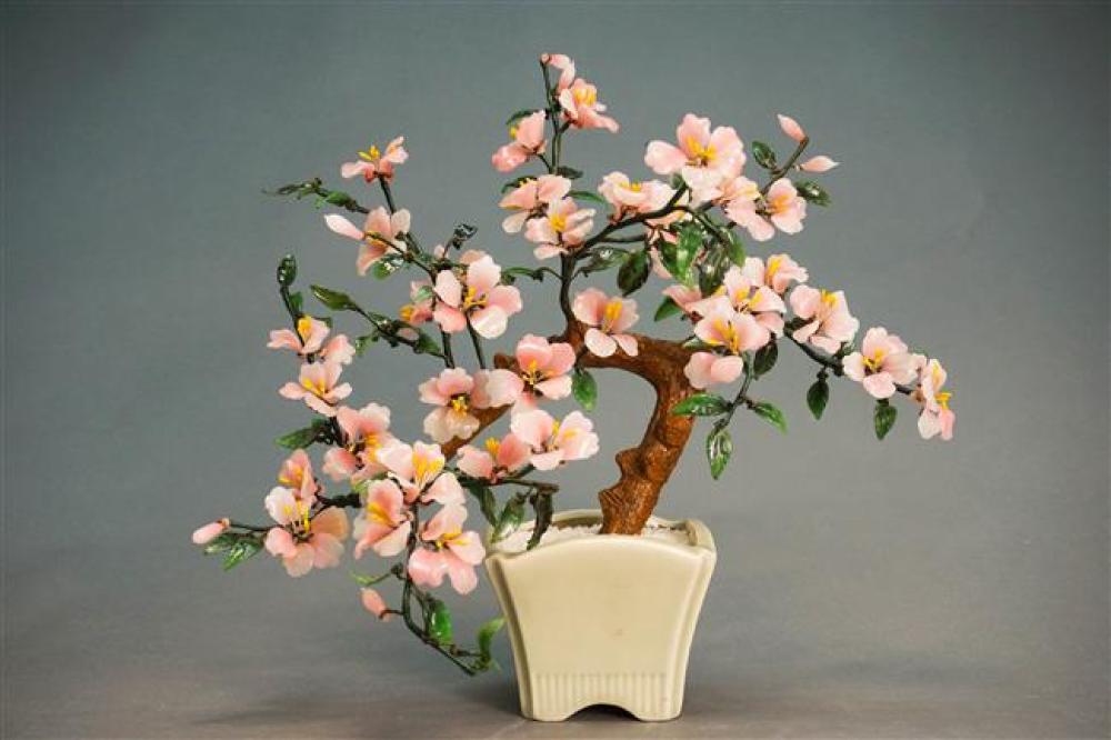 CHINESE PEKING GLASS FLOWERING