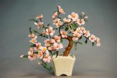 CHINESE PEKING GLASS FLOWERING