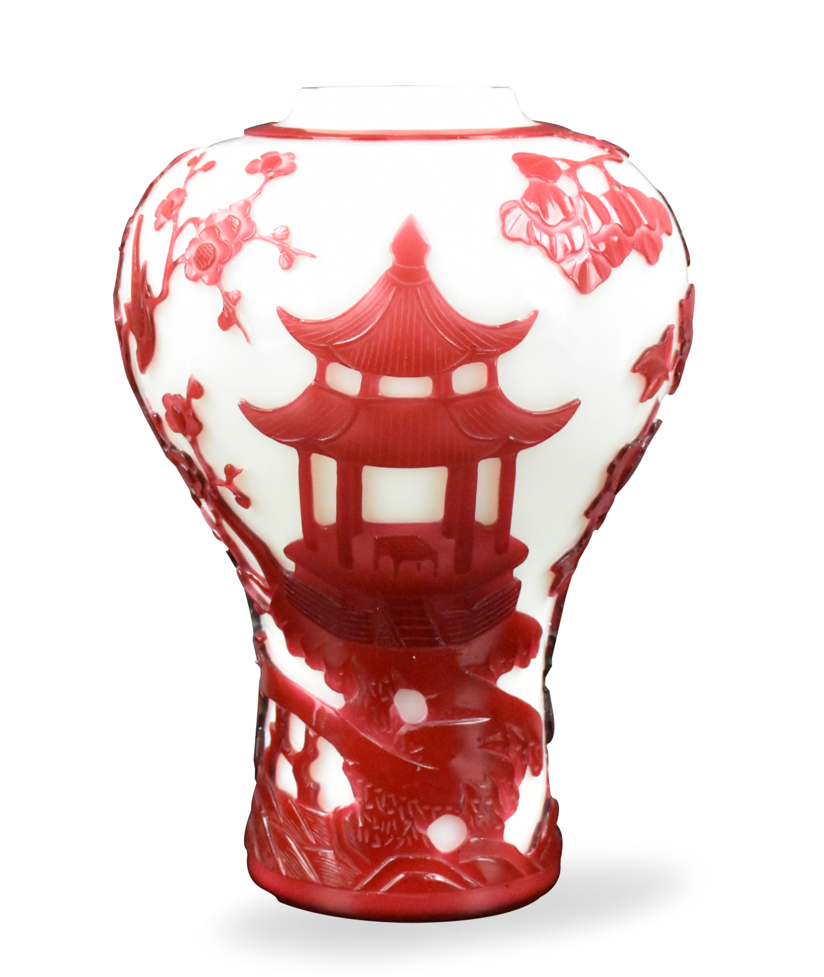 CHINESE PEKING GLASS MEIPING