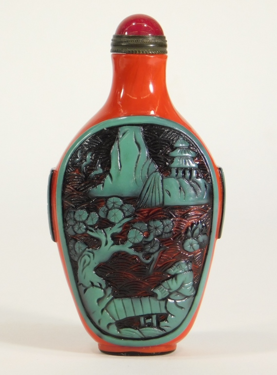 CHINESE PEKING GLASS SCENIC