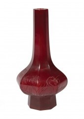 CHINESE "PEKING" GLASS VASEChi