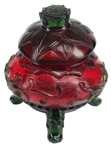 CHINESE PEKING OVERLAY GLASS