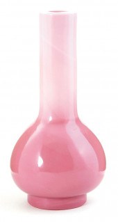 Chinese Peking pink glass bott