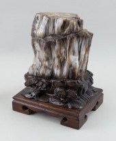 CHINESE PETRIFIED WOOD SCHOLAR