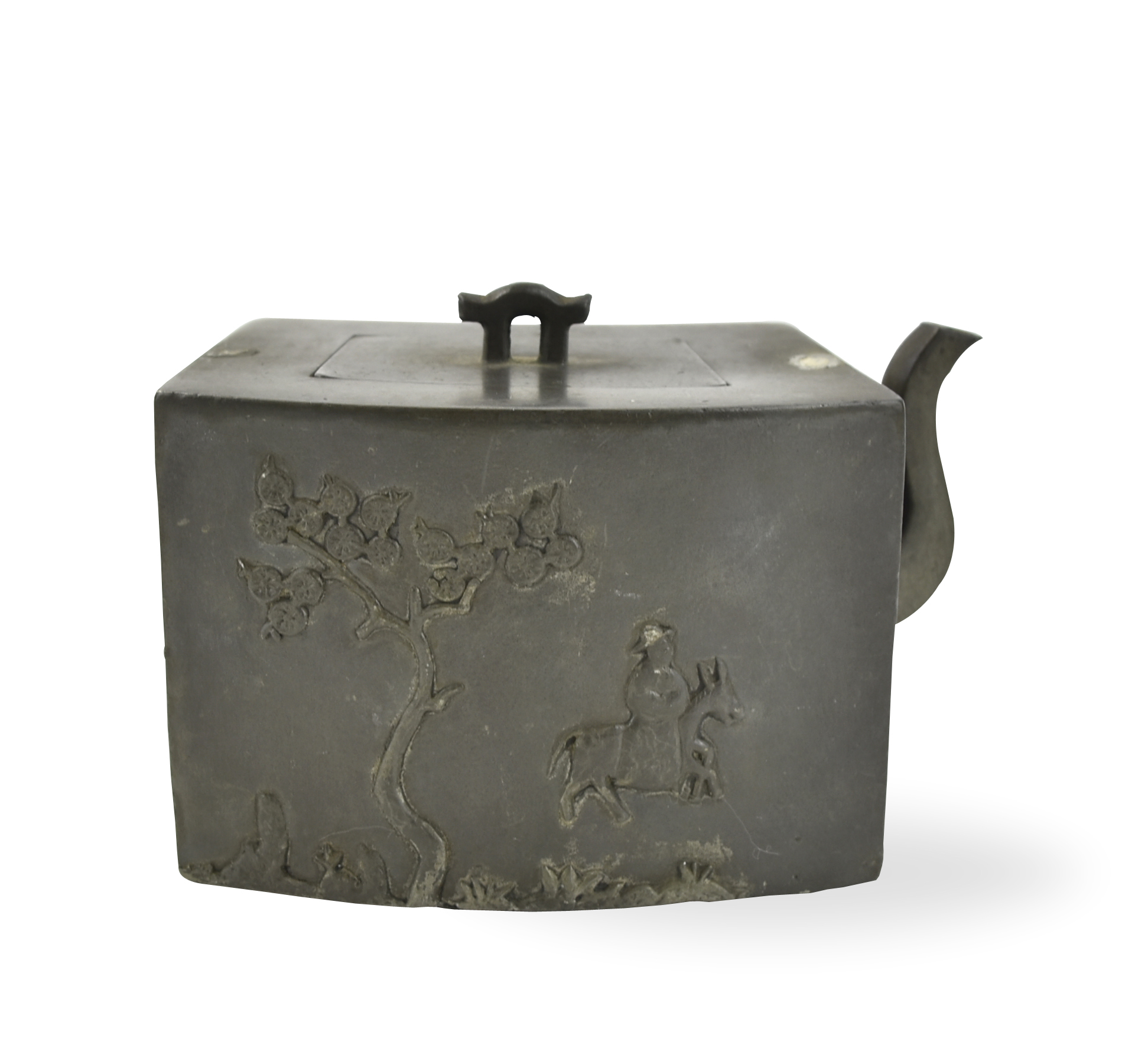 CHINESE PEWTER WINE POT, QING