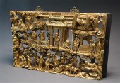 CHINESE PIERCED CARVED GILTWOO