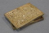 CHINESE PIERCED PALE HARDSTONE