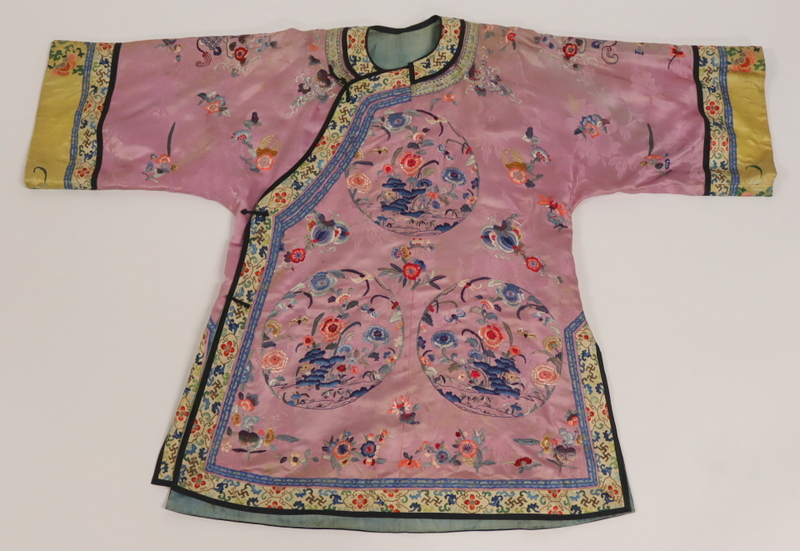 CHINESE PINK EMBROIDERED ROBE