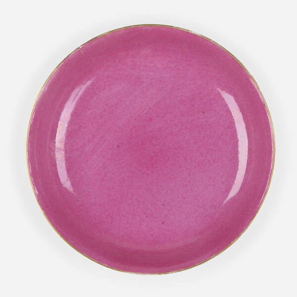 Chinese. pink-ground dish. 19th