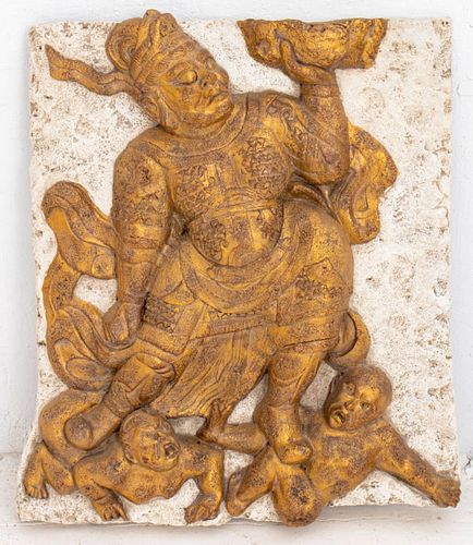 CHINESE PLAQUE OF GODDESS ON