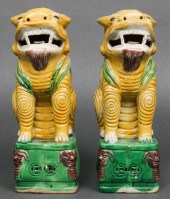 CHINESE POLYCHROME CERAMIC FOO