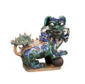 CHINESE POLYCHROME CERAMIC GUA