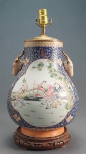 CHINESE POLYCHROME DECORATED B