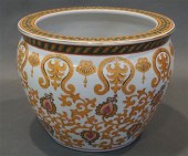 CHINESE POLYCHROME DECORATED F