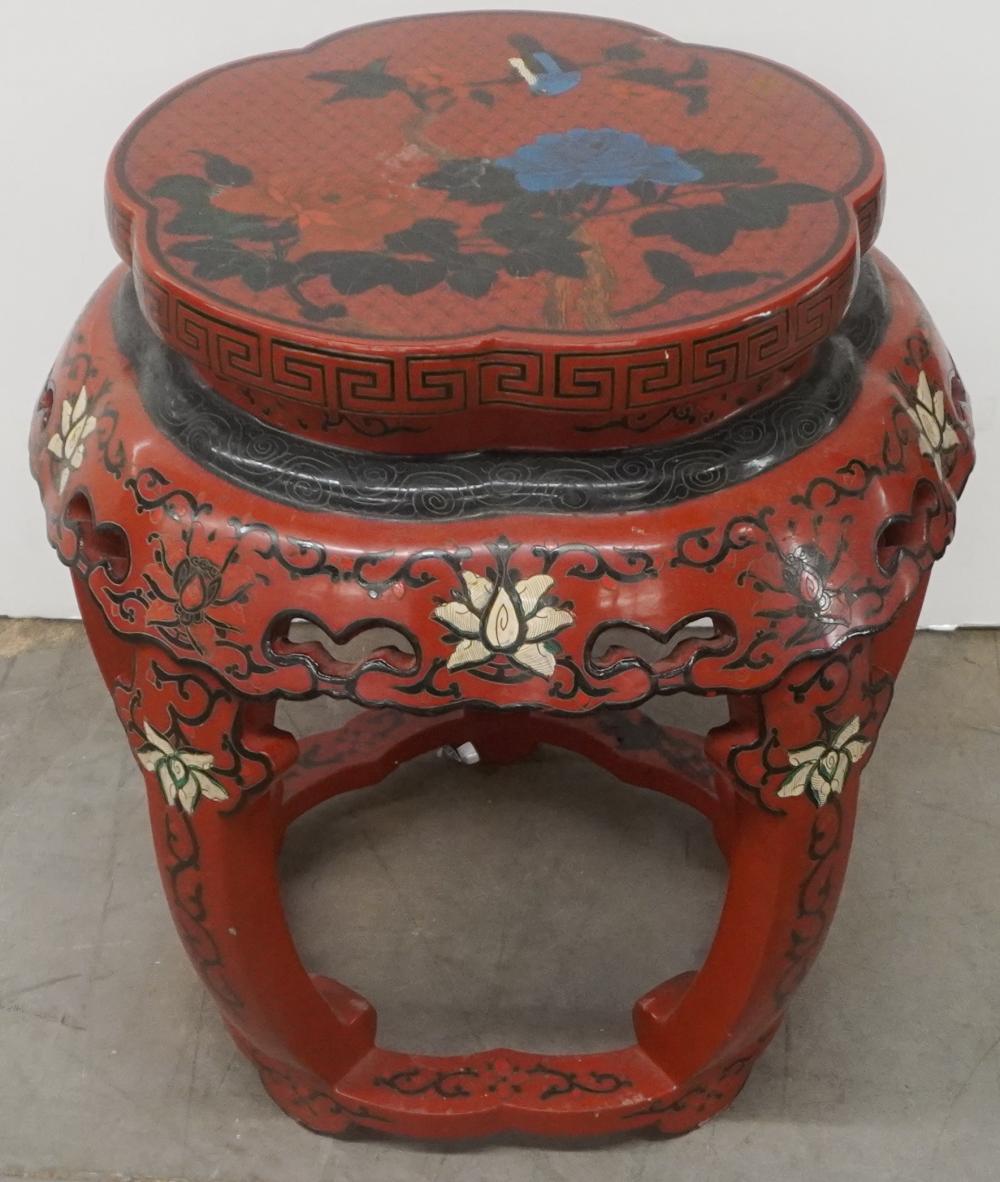 CHINESE POLYCHROME DECORATED